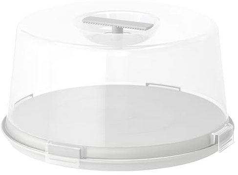 Fordables Large Cake Carrier with Lid – 36 cm Polypropylene Plastic Cake Storage Container with Handle – Airtight & Durable Cake Holder for Transporting & Storing Cakes, Pies & Desserts