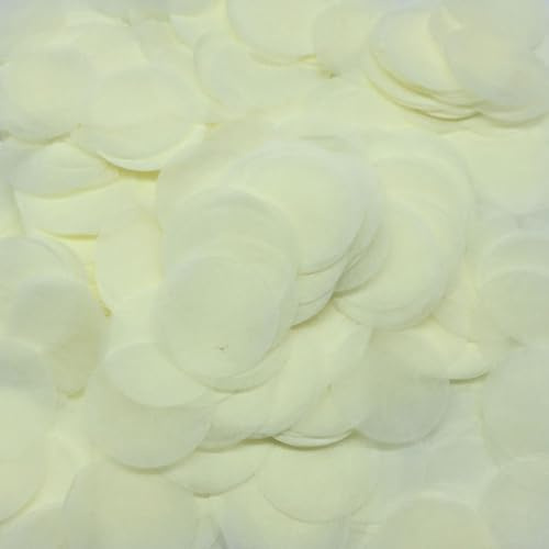 Blausky 50g Konfetti Bunt,2.5cm Groß Konfetti Mehrfarbig Runde Papierreste Papier Streudeko Glitter Tischdeko Confetti für Luftballons Geschenkbox Geburtstag Taufe Hochzeit JGA,Beige