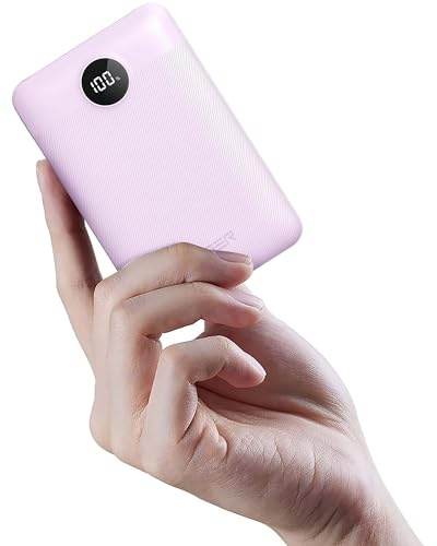 VEGER Power Bank 20000mAh klein 22.5W, Powerbank USB C Schnelles Aufladen Externe Handyakkus PD/QC3.0, Klein Aber Stark Akkupack Tragbares Ladegerät kompatibel mit iPhone iPad Samsung Tablet usw(Lila)