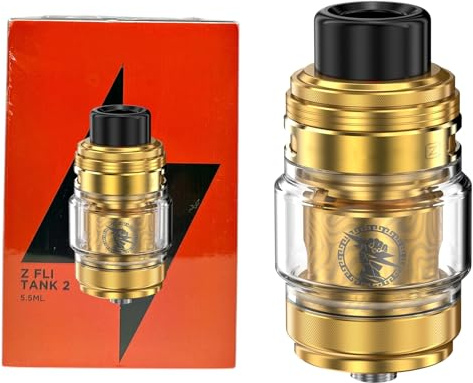 Atomizador Z Fli Tank 2 de 5,5 ml con flujo de aire superior compatible con bobinas de la serie Z con sistema a prueba de fugas para Aegis Legend 5 Mod - Sin nicotina, sin líquido