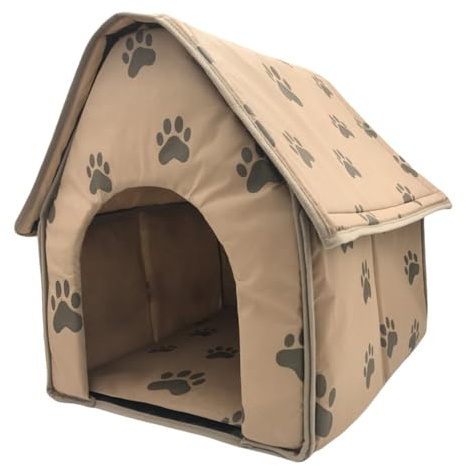 Parliky Faltbares Haustierzelt mit Weicher Matte Tragbares Hundezelt für Drinnen und Draußen Leichter Kompakter Hundebereich mit Niedlichem Fußabdruck Design für Reisen und Zuhause