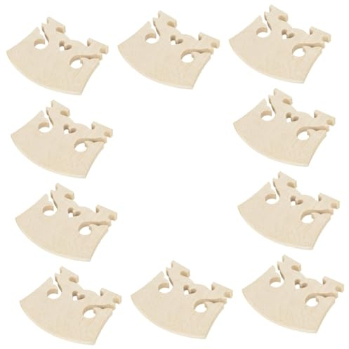 Abaodam 10 piezas Puente Violín Madera Arce Puente Reemplazo Violín Forma Corazón Herramienta y Práctico Tono Cálido y Fácil para Acústico