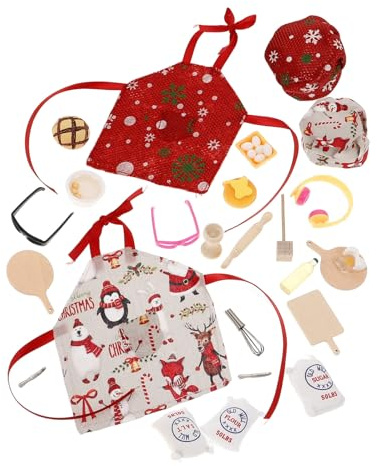 ifundom Set Utensili da Cucina in Miniatura per Case delle Bambole Accessori per Micro Paesaggi di Cottura Decorazioni Leggere per Mini Casa da Forno e Giochi di Finzione per