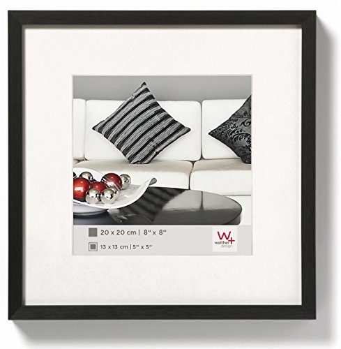 walther design Picture Frame Black 20 x 20 cm Aluminium with PassepArtout, Chair Aluminium Frame AJ220B