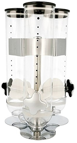 Distributori Per Cereali Triplo 20X20X45 Cm Trasparente Acrilico - 1 Unità