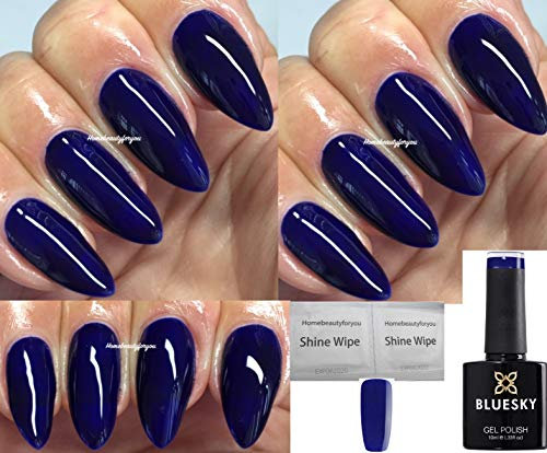 Bluesky Nail Gel Polish Blue NAVY BLUE Color CS25 UV LED Soak Off 10ml (Requires Drying under LED/UV Lamp)