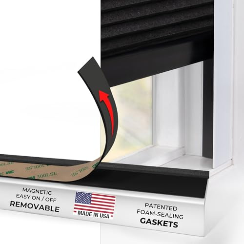 Window Light Blocker - White 72 Set of 2 (Removable) - Blackout Side Tracks for Window Cellular & Roller Shades - Light Blocking Strips for Bedrooms, Nurseries and Media Rooms