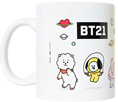 Grupo Erik BT21 Tazza Colazione in Ceramica 350 ml Colori Vivaci | Stampa di Alta Qualità, Personaggi, Adatta a Lavastoviglie, Regali Divertenti, BTS Gadget Fans