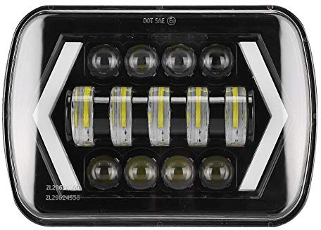 Tbest Faro, faro LED, 210W 6000K 21000LM H4 Faro LED IP67 Faro apto reemplazo para Cherokee XJ 12 24V