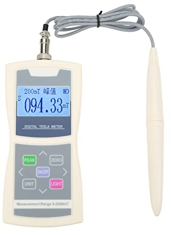 Magnetfelddetektor, Anzeige, Hintergrundbeleuchtung, Hohe Genauigkeit, Tragbares Gauss-Messgerät, Digitaler Gauss-Tester, Sonde, Gaussmeter, Magnetfeld-Tester, 0–2500 MT