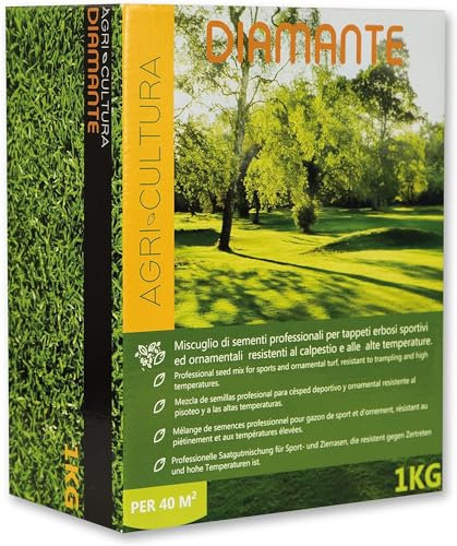 AGRI-CULTURA® - Semi prato resistenti alla siccità | Confezione da 2kg per 80m²| Semi erba prato calpestabile | Semi prato Resistente per tutti i luoghi e tipi di terreno