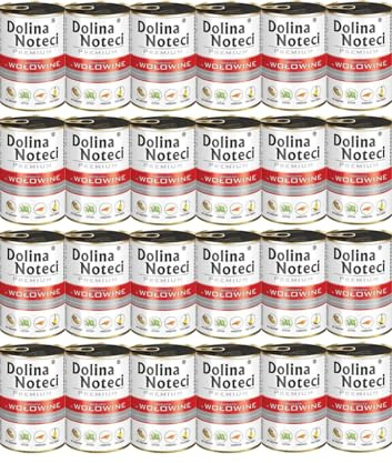 Dolina Noteci Premium Nassfutter für Hunde in Dosen Rindfleisch Glutenfrei 24 x 400g