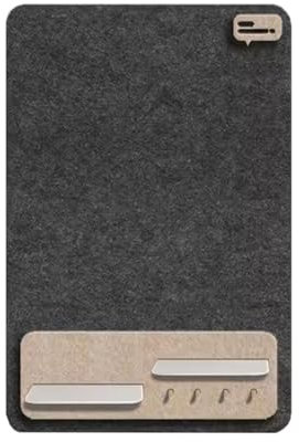 Filz-Pinnwand Mit Acryl-Ablagen Für Die Wand, 40 X 60 Cm, Kleine Pinnwand, Nachrichtentafel, Wanddekoration, Für Zuhause, Büro, Klassenzimmer (Color : Black)