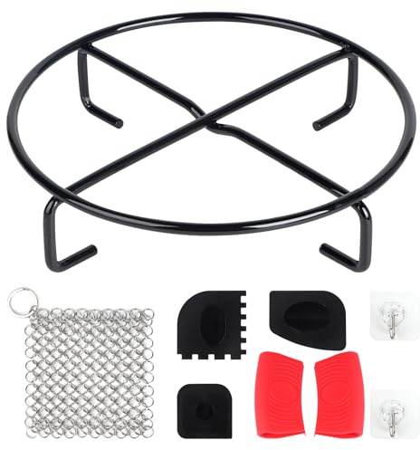LALAGO Dutch Oven Untersetzer, Ø 20 cm Dutch Oven Ständer, Ringreiniger, Camping Grill Outdoor Küchen Zubehör, Potjie, Kessel, Töpfe