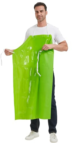 Nanxson Unisex Latzschürze TPU wasserdicht geruchlos leicht Arbeitsschürze Geschirrspüler Schürze Metzger Schürze