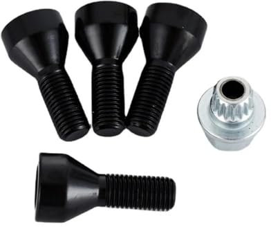 GYTTAK Reifenschraube Radmutter Kompatibel Mit Mini Für Cooper Für R60 F60 R54 R55 R56 M14x1,25 Schraube Stahlfelgen Verriegelungsbolzen M14x 1,25 M12x1,5 Eichel-Radmutter 4 Stück(M14x1.25)