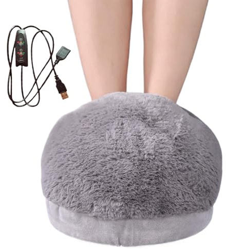 Elektrischer Fußwärmer, beheizter Fußwärmer - Heizkissen mit 3 Geschwindigkeiten einstellbar | Abnehmbare und waschbare Heizwicklung, Fußwärmer für kaltes Wetter