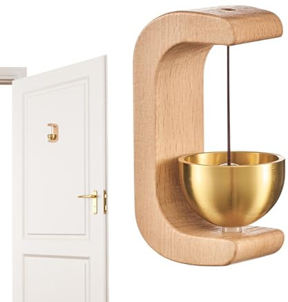 Puerto de Madera magnética, Timbre de Puerta magnética en de C | Dimensura de la decoración de Entrada - Campán de la Puerta de Campana de los Comerciantes magnéticos en de C de Madera par