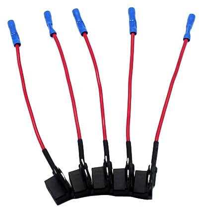 FELTECHELECTR 5stücke Sicherungshalter Automobil Add-a-Circuit Mini-Steckdose Sicherungsadapter Mit Kabel Für Auto-elektroinstallation