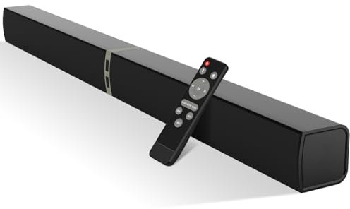 HoYLluDLL Soundbar TV, 32 Inch Staccabile 2 in 1 Sound Bar per Televisore con Audio Potente, Altoparlanti per TV per Home Theater Audio, 2.0 Canali Soundbar Bluetooth con OPT/ARC/AUX (Nero)