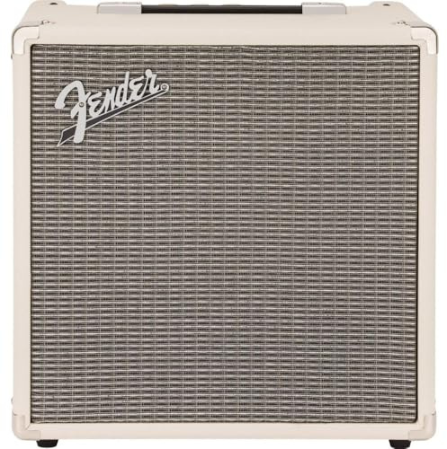 Fender Rumble 25, Bass Amp, 25W, Suitable for Electric Bass Guitar, Small/Compact Bass Practice Amp, Ivory