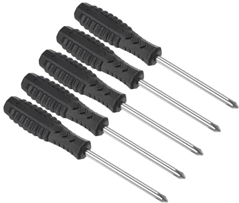 TOP-VIGOR Mini Phillips Screwdriver 5mm Cross Head 145mm Length 5pc | Small Precision Screwdrivers with Non-slip Handle for Electronics, Glasses, Watch, Computer and Small Appliance Repair