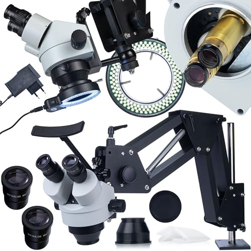 Rosfix Proxima Pro MSPP-B-WDMS2 – Stereomikroskop mit LED-Beleuchtung | 7X–45x Zoom | Für Elektronik, Schmuck, Labore | Binokularer Mikroskop