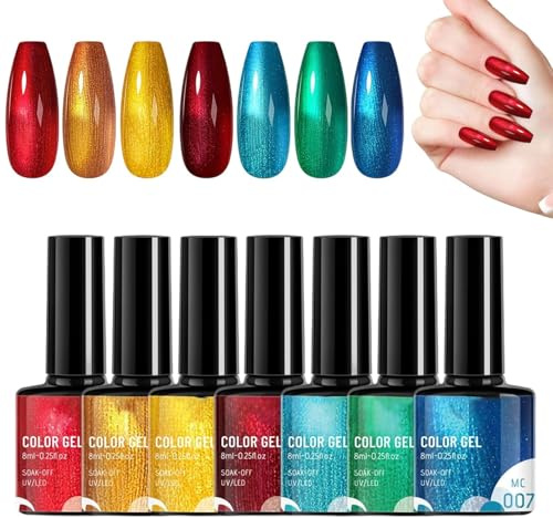 Semi-permanenter Nagellack, Neonfarben, Set mit 7 Gel-Lacken, lebendige Farben – glänzende Maniküre, Zubehör für dekorative Zeichnungen, Reisen, Zuhause, Urlaub, Hochzeit