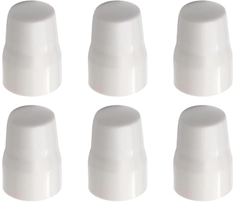 6 PCS Universal Radiator Valve Caps, Radiator Valve Cap White Plastic, Radiator Replacement Central Cover Valve, Water Heater Heating Pipe Cover for Home Heating System