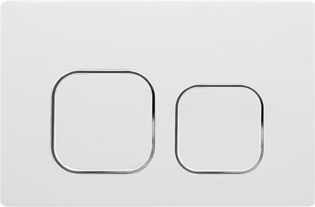 Mendorio Plaque de Commande WC pour Geberit Sigma 01/20/30,Blanc & Chrome | Déclenchement Wc Suspendu UP300 et UP320,245 × 164 mm,Équipée d'un Set de Leviers de Chasse et d'un Cadre d'Installation