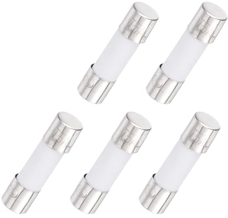 QUARKZMAN 5Pcs Fusibile Temporizzato Ceramico Tubolare 5mm x 20mm 250V 5A Fusibile Lento Per Riparazione Circuiti Stampati Apparecchiature Di Illuminazione Strumentazione.