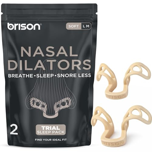 Brison Nasal Dilators for Snoring & Better Sleep, Nostril Opener 2-Pack
