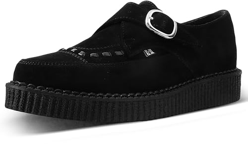 TUK Pointed Toe Creepers A8139, herr halvskor, Svart mocka, 45 EU