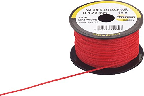 TRIUSO Maurer-Lotschnur 1 ,2mm 100m PE, rot