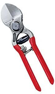 AUSONIA - 31110 PROFI-BAUMSCHERE FÜR OBSTBÄUME ZWEISCHNEIDIG MIT GEHÄRTETEN KLINGEN AUS HEISS GESCHMIEDETEM STAHL, KUNSTSTOFFBESCHICHTETE GRIFFE UND ROLL-SICHERHEITSVERSCHLUSS UND FESTE SCHRAUBE 21 CM