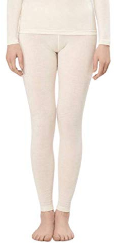 Utenos merino ull ultramjuk kvinna långa byxor underbyxor gjorda i EU (S, naturlig (elfenben))