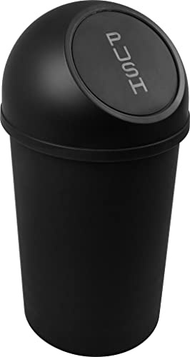 Helit H2401195 – Papperskorg Tryck-avfallsbehållare ''the flip'' 13L, Svart