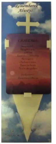 GRANDMA - In Loving Memory Cross Memorial Poem Grave Card