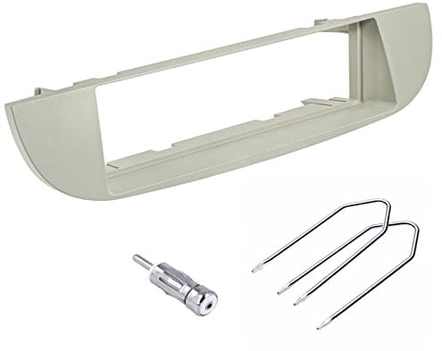 Sound-way Kit Montaggio Autoradio, Mascherina 1 DIN, Adattatore Antenna, Chiavi di Smontaggio Compatibile con Fiat 500 Cinquecento
