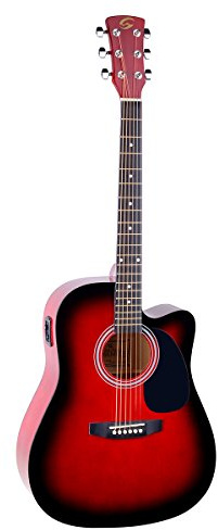 Chitarra acustica Dreadnought cutaway elettrificata