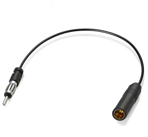 Bingfu Universal Vehicle Car Stereo FM AM Radio Antenna Extension Cable 20 inch / 50cm DIN Plug Connector Coaxial Cable for Vehicle Truck Car Audio Stereo Head Unit CD Media Receiver Player