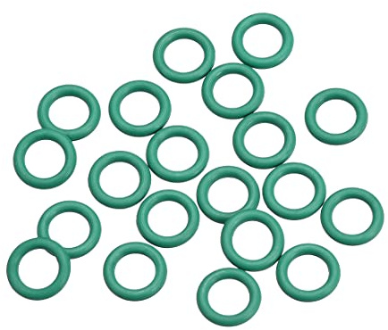 sourcing map 20 Stück O Ring 5mmx8mmx1.5mm FKM Dichtungsringe O-Ringe Fluor Gummi Öl Säure Unterlegscheiben für Industerie Maschinen Auto Reparatur Wärmebeständigkeit