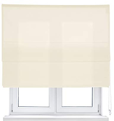 KAATEN Estor Plegable Loneta a Cadena-Disponible en Varias Medidas y Colores, Marfil, 90x175