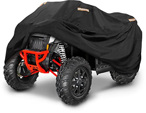 KEMIMOTO ATV-Abdeckung, 228 x 109 x 116 cm, wasserdichte 300D Oxford-Schutzhülle, Universell Passend für Vierräder, Kompatibel mit Polaris Sportsman 450/570, Can-Am Outlander, Kawasaki Brute Force