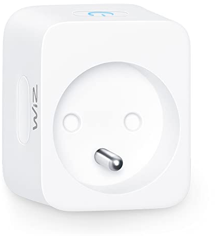 WiZ Smart Plug WiFi connecté, prise connectée, contrôle par application pour l'automatisation de l'éclairage intérieur de la maison, du salon et de la chambre, blanc