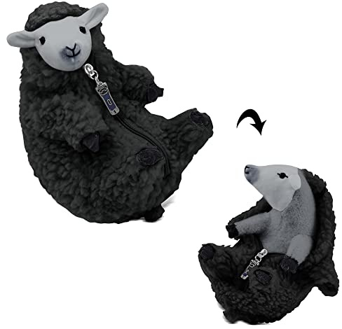 Kawaii Geschorenes Schaf Kuscheltier Plüschtier - Süße Geschenk Ziege Plush Stofftier Plüsch Spielzeug - Lustige Ostern Weihnachten Valentinstag Geburtstag Geschenke für Kinder Frauen Mädchen Jungen