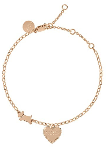 RADLEY Ladies 18ct Rose Gold Plated Bobble heart Bracelet RYJ3136S