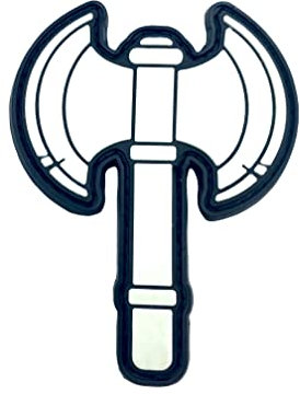 Viking Battle Axe Hache de guerre Airsoft PVC Moral Cosplay équipe Patch (Noir Brillent dans le noir)