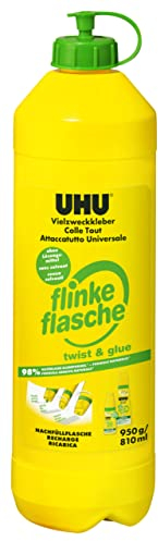 UHU Vielzweckkleber flinke flasche ReNATURE Öko-Nachfüllflasche, 850 g