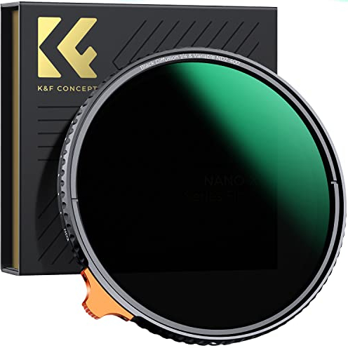 K&F CONCEPT Filtre 67mm Black-Mist 1/4 et Filtre ND Variable nd2-400 2 en 1 pour Objectif Appareil Photo
